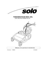 Solo 526L Manuel D'utilisation Et D'entretien