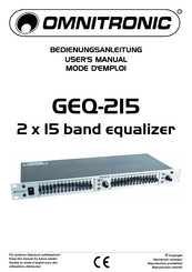 Omnitronic GEQ-215 Mode D'emploi