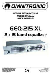 Omnitronic GEQ-215 XL Mode D'emploi