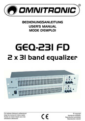 Omnitronic GEQ-231 FD Mode D'emploi