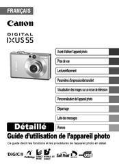 Canon Digital Ixus55 Guide D'utilisation