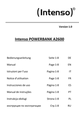 Intenso POWERBANK A2600 Notice D'utilisation