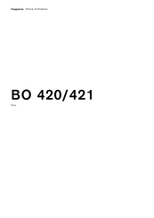 Gaggenau BO 420 Notice D'utilisation