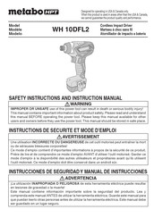 Metabo HPT WH 10DFL2 Instructions De Sécurité Et Mode D'emploi