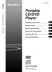Sony DVP-FX875 Mode D'emploi