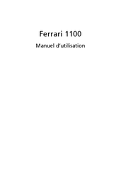 Acer Ferrari 1100 Série Manuel D'utilisation