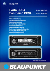 Blaupunkt San Remo CD34 Notice De Montage