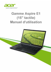 Acer Gamme Aspire E1 -572P Manuel D'utilisation
