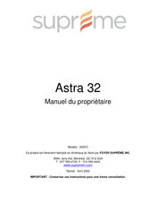 SUPREME Astra 32FC Manuel Du Propriétaire