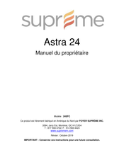 SUPREME Astra 24SFC Manuel Du Propriétaire