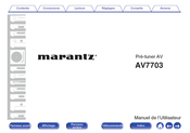 Marantz AV7703 Manuel De L'utilisateur