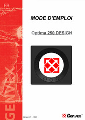 Genvex Optima 250 DESIGN Mode D'emploi