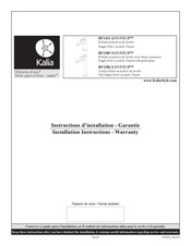 Kalia BF1412 KONTOUR Instructions D'installation