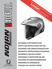 Nolan N40 FULL Sécurité Et Instructions D'utilisation