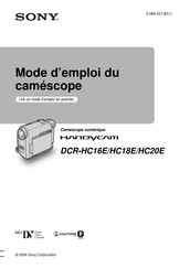 Sony Handycam DCR-HC20E Mode D'emploi