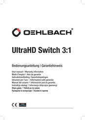 Oehlbach UltraHD Switch 3:1 Mode D'emploi