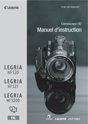 Canon Legria HF S21 Manuel D'instruction