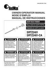 RedMax SRTZ2401-CA Mode D'emploi