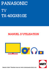 Panasonic TX-50GX810E Mode D'emploi