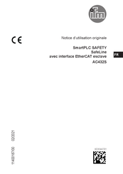 IFM Safeline SmartPLC SAFETY Notice D'utilisation Originale