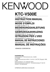 Kenwood KTC-V500E Mode D'emploi