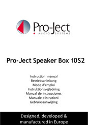 Pro-Ject Audio Systems Speaker Box 10S2 Mode D'emploi