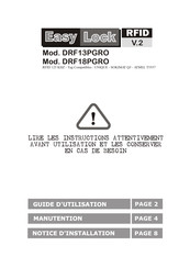 Digitron EASY LOCK RFID 2 DRF13PGRO Guide D'utilisation