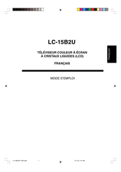 Sharp LC-15B2U Mode D'emploi