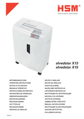 HSM shredstar X15 Notice D'utilisation