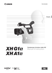 Canon XH A1S Manuel D'instruction