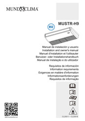 mundoclima MUSTR-30-H9 Manuel D'installation Et L'utilisauter