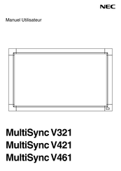 NEC MultiSync V421 Manuel Utilisateur