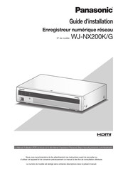 Panasonic WJ-NX200K/G Guide D'installation
