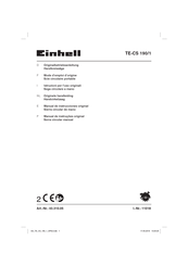 EINHELL TE-CS 190/1 Mode D'emploi D'origine