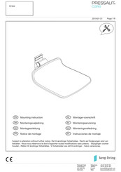 Pressalit Care R7404 Notice De Montage