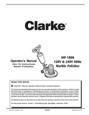 Clarke MP-1800 Manuel D'utilisation