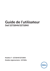 Dell S2718HN Guide De L'utilisateur