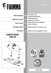 Fiamma CARRY-BIKE PRO M Instructions De Montage Et Mode D'emploi