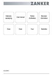 ZANKER KOU20601 Notice D'utilisation