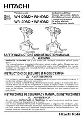 Hitachi WH 12DM2 Instructions De Sécurité Et Mode D'emploi