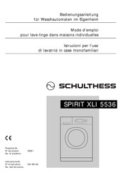Schulthess SPIRIT XLI 5536 Mode D'emploi