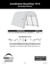 ShelterLogic AutoShelter RoundTop 1015 Manuel D'assemblage