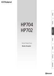 Roland HP704 Mode D'emploi