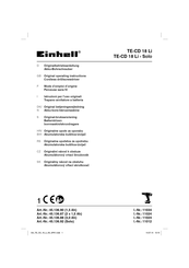 EINHELL TE-CD 18 Li - Solo Mode D'emploi D'origine