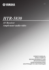 Yamaha HTR-5830 Mode D'emploi