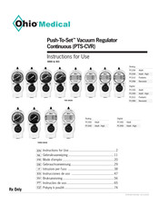 Ohio Medical Push-To-Set PTS-CVR Mode D'emploi