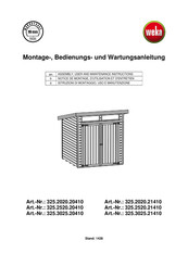 Weka 325.3025.20410 Notice De Montage, D'utilisation Et D'entretien