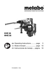 Metabo MHE 56 Mode D'emploi