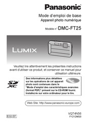 Panasonic LUMIX DMC-FT25 Mode D'emploi De Base
