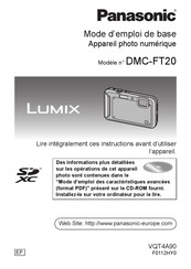 Panasonic Lumix DMC-FT20 Mode D'emploi De Base